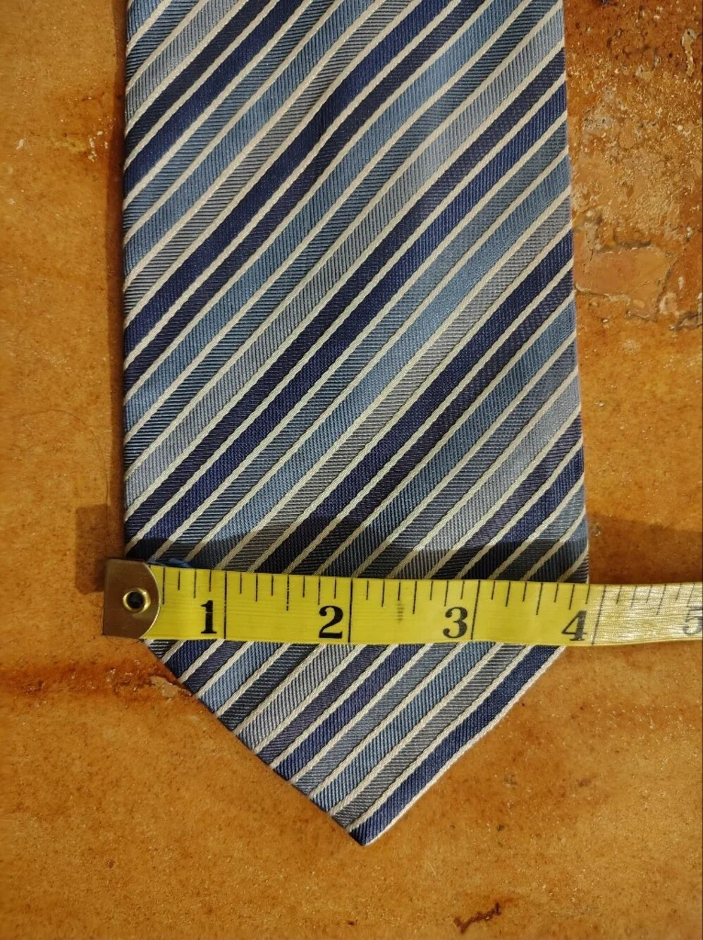 Banana Republic Blue Striped  100% Silk Tie Made In Italy